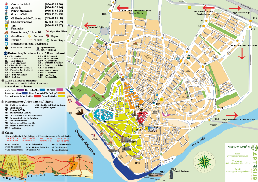 Mapa MICHELIN Conil de la Frontera - mapa Conil de la Frontera - ViaMichelin